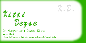 kitti dezse business card